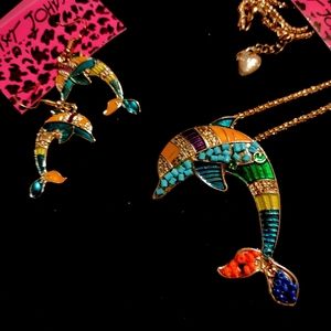 watercolor dolphins set